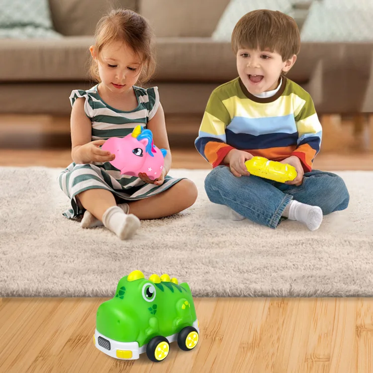 Educational Memory Montessori RC Cars Soft Rubber Plastic Stunt Car Toys Kids Boys Children Remote Control Car