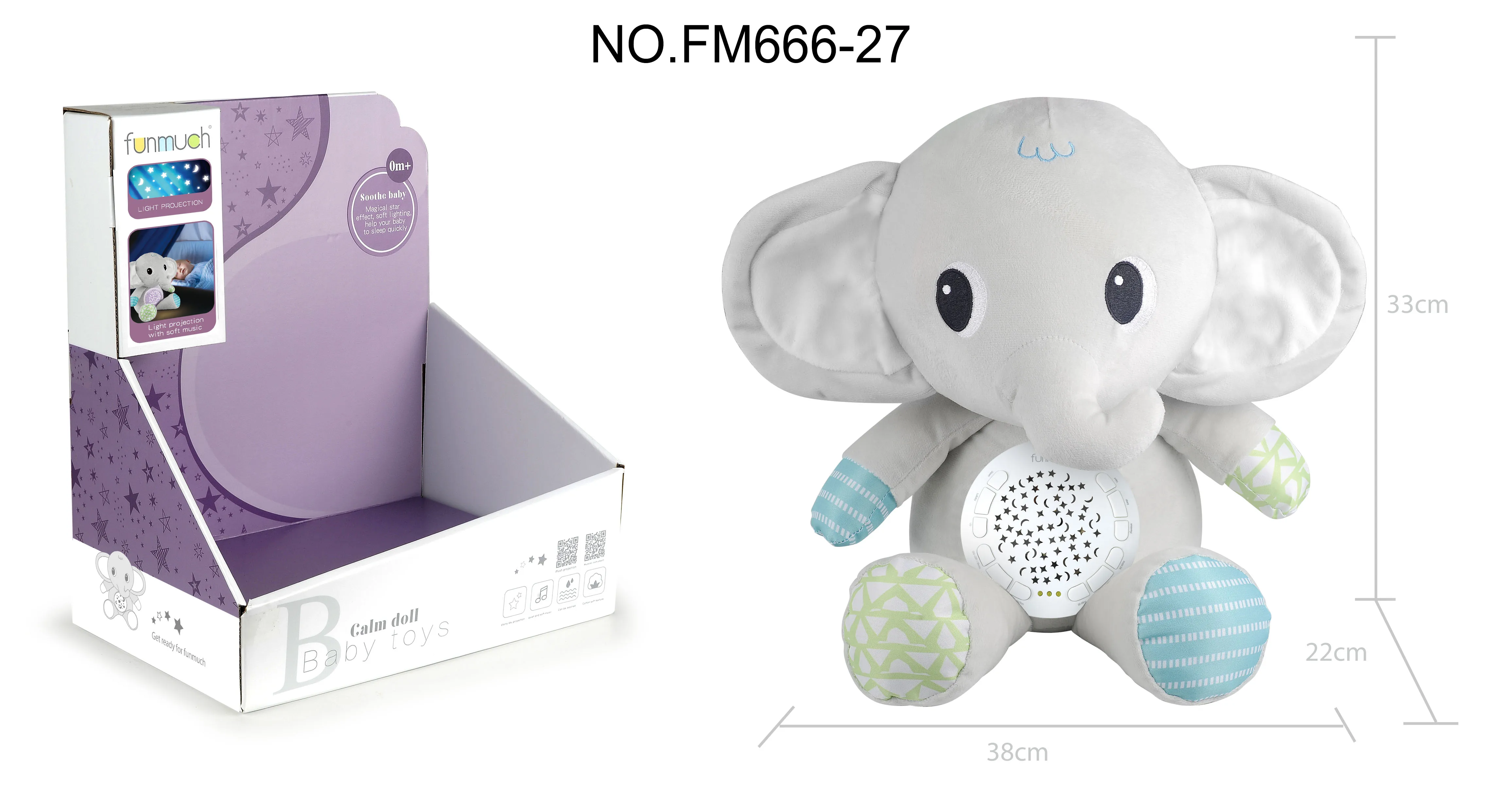 Kids White Noise Musical Projector Toddler Starry Sky Projection Night Light Custom Plush Toys Stuffed Animmal With Speaker