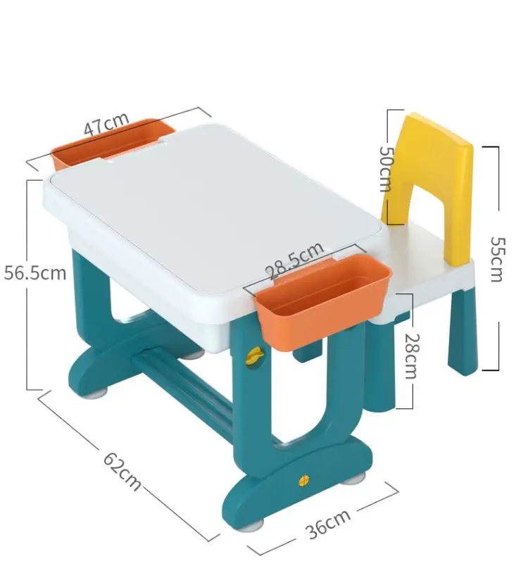 Desktop Can Be Flipped Baby Table Set Toy Kids Study Desktable Children Plastic Kids Study Table