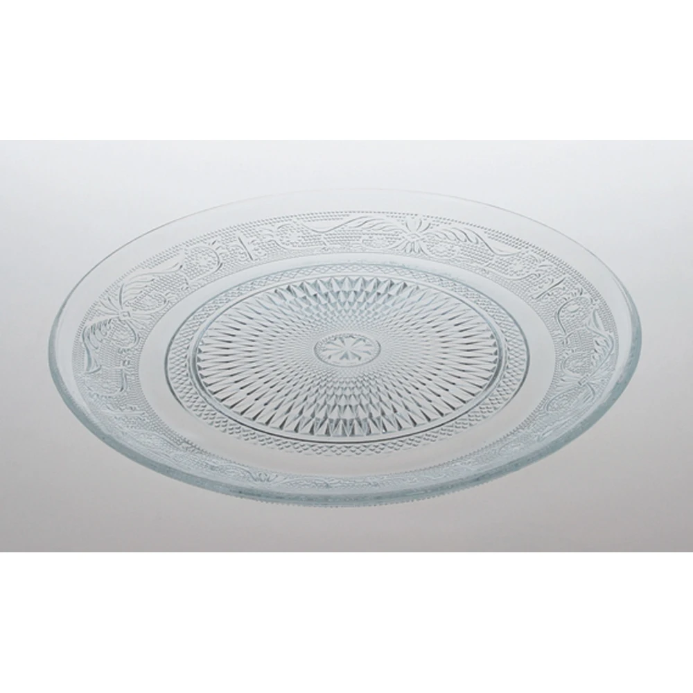 clear glass dishes/glassware color glass plate set