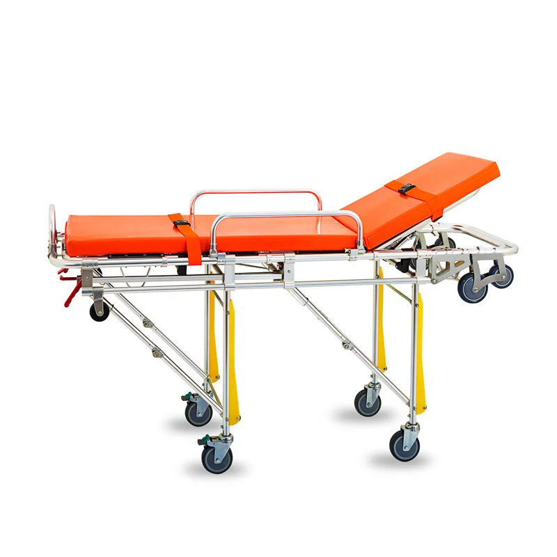 Ambulance Stretcher with folding wheels for emergency rescue