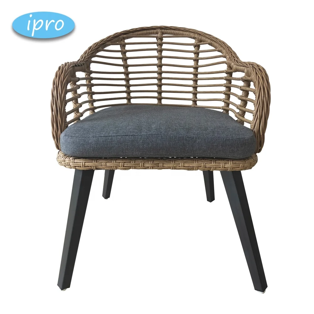 New Product Garden Sun Steel Metal Furniture with Cushion Dining Armchair Outdoor Chair