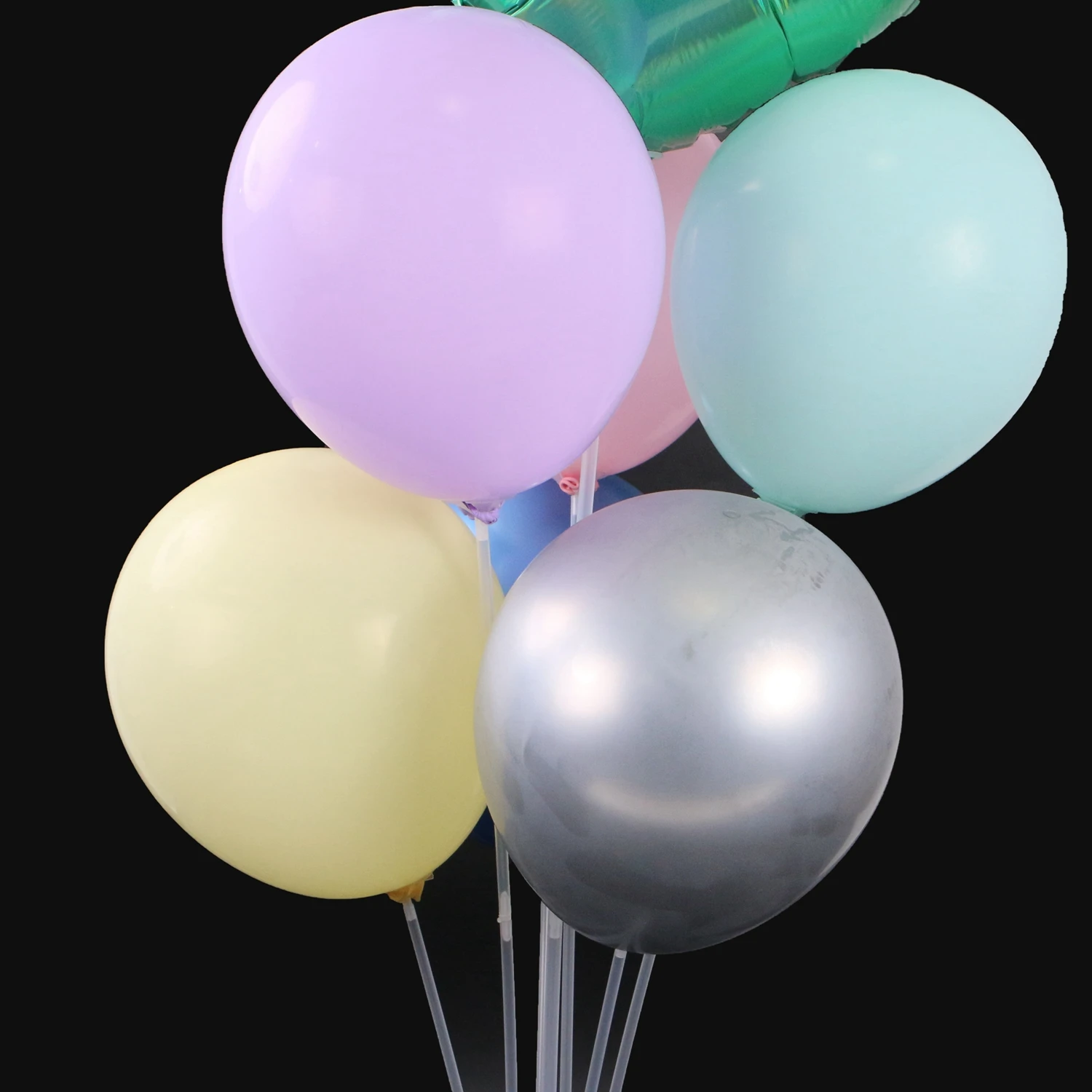 7balls 1set Balloon Column Base /Stick /Pvc Poles Transparent Rod Balloon Arch Wedding Event Party Supplies 7 goals balloon