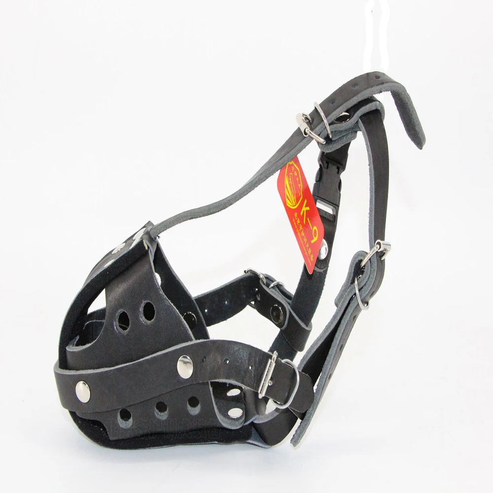 German Shepherd, Rottweiler Equine Dogs Relieving the impact of a fierce dog leather metal Large dogs muzzle trainer Muzzle