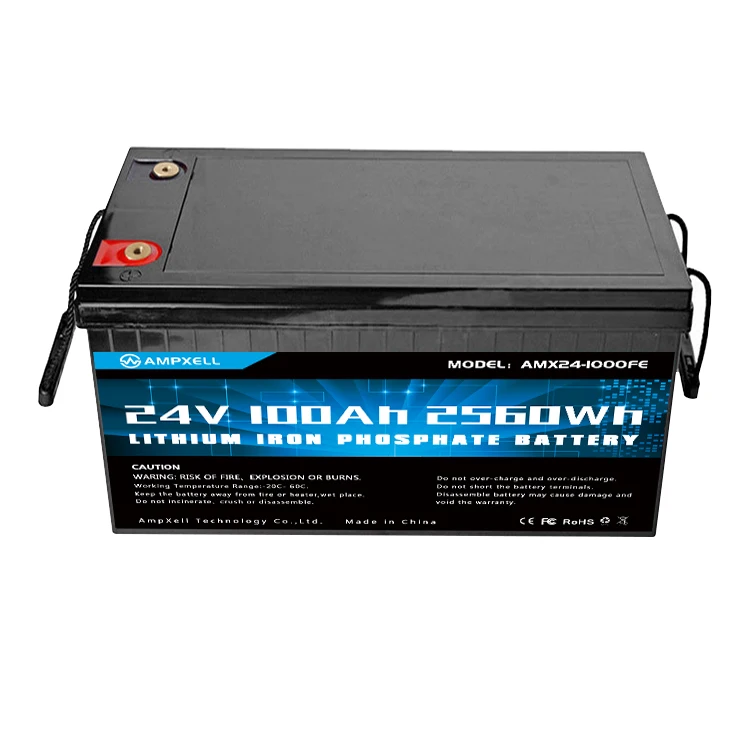 Ampxell 24V 100Ah батарея для хранения энергии и питания LiFePO4 бессвинцовый мотора троллинга генератора газонокосилки системы