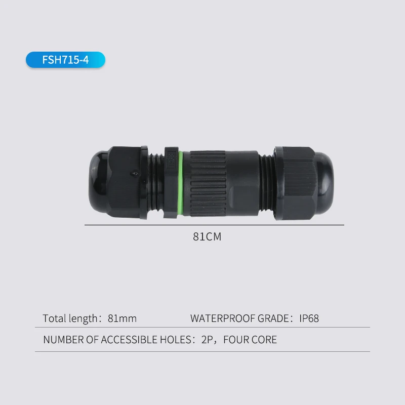 
IP68 Outdoor Light AWG Nylon Wire PA66 Screwless Terminal Block Enclosure 3 Pin Waterproof Electrical Connectors 