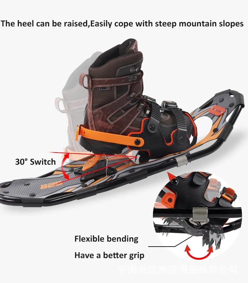 Anti-slip aluminum all terrain snowshoes Snow Skiing Shoes Winter sports