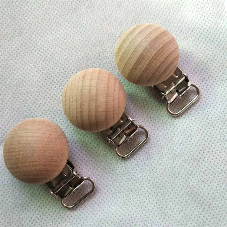 29mm Beech Wood Pacifier Clips Baby Pacifier Clips Dummy Clips DIY Pacifier Chain Nursing Accessory Tail line width 16mm