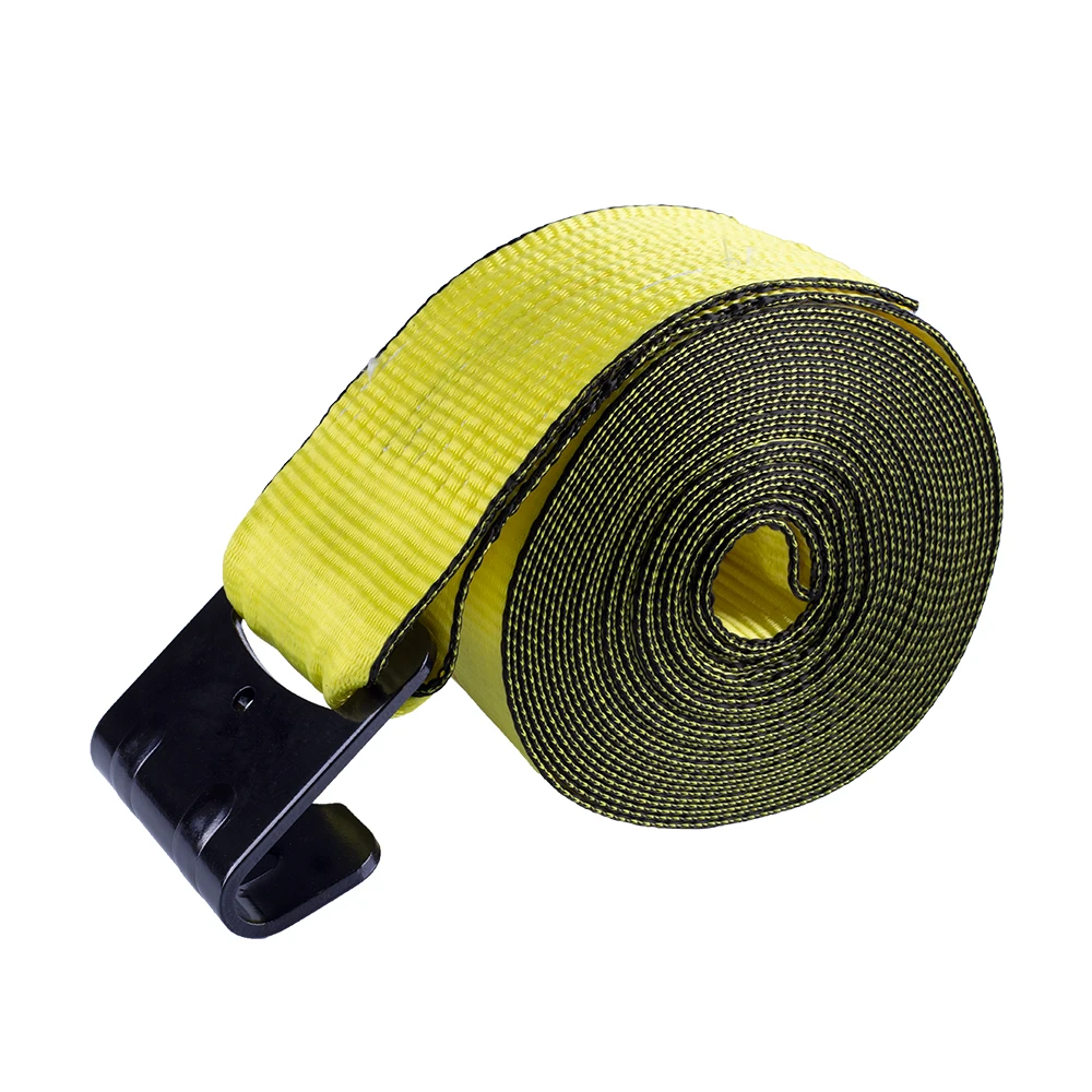 4inch Heavy Duty Custom tie down straps with Flat Hook For Truck Flat Bed Cargo Control