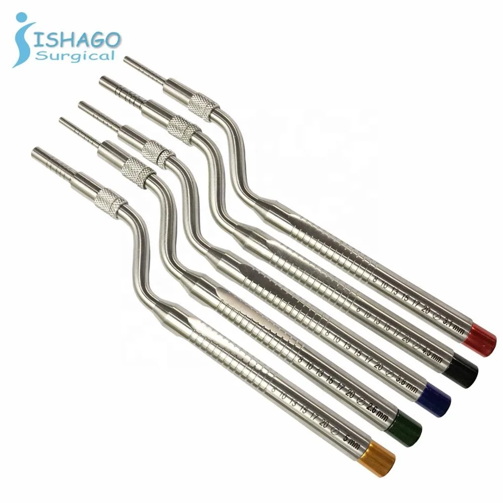 Sinus Lift Osteotomes Set Of 5 Offset Concave Dental Implant Surgical Instrument