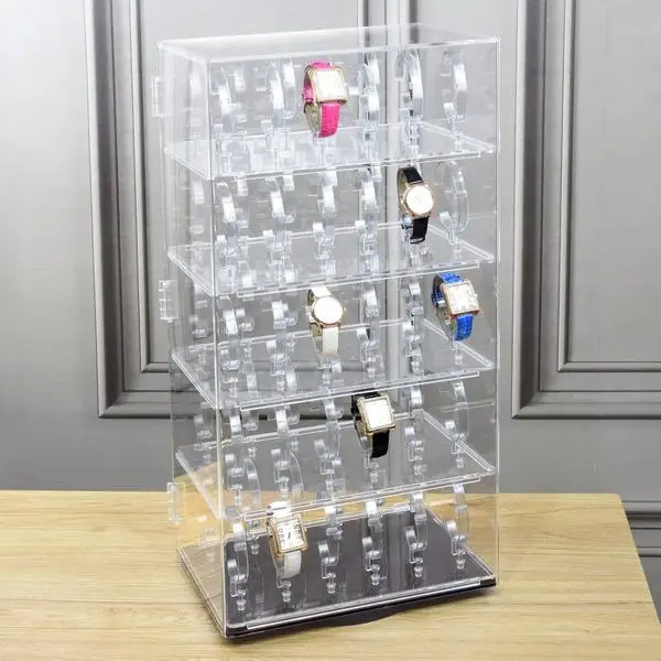 Yageli factory wholesale Custom size transparent display case large tiered acrylic watch display cabinets