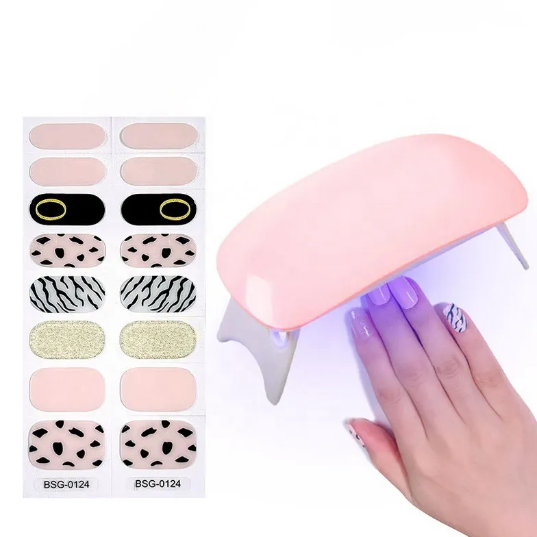 Hot sale Beauty Sticker Gel Nail  UV Semi-cured Gel Nail Sticker OEM ODM manufactory