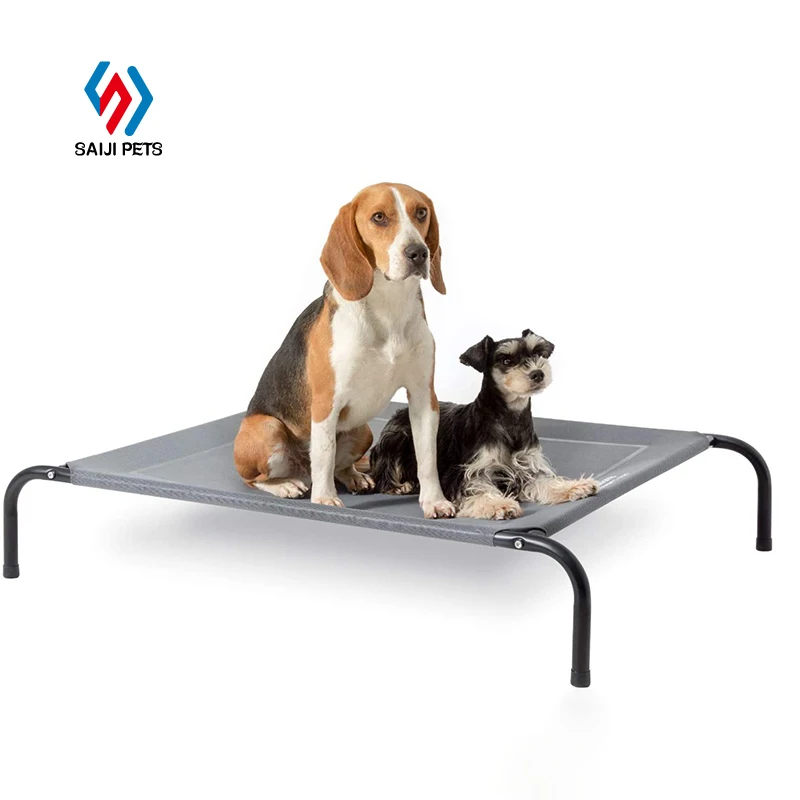 Оптовая продажа, водонепроницаемая летняя квадратная переносная охлаждающая поднятая кровать для собак Saiji