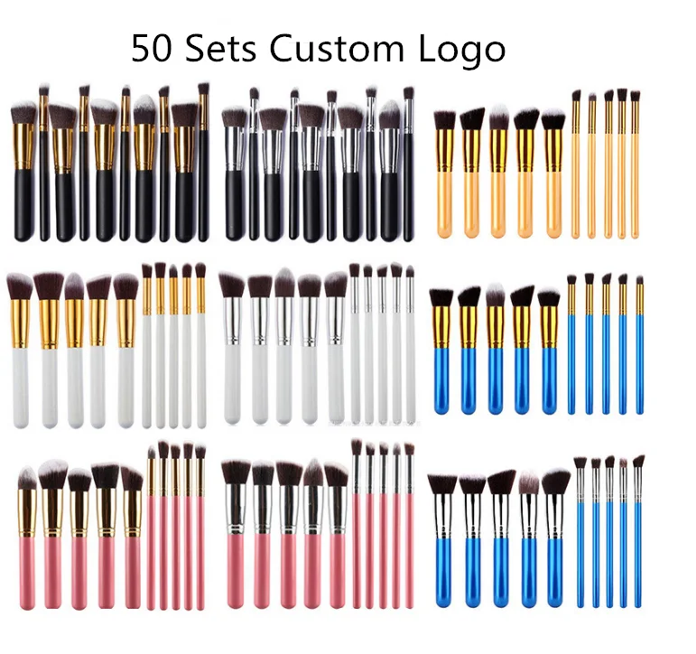 
private label 10 pcs kabuki makeup brush set make your own brand cosmetic makeup brushes 
