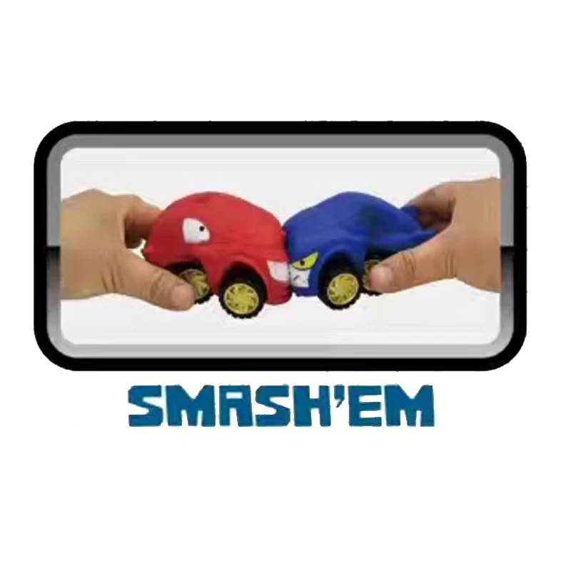QS New Design Kids Cartoon Soft Glue Friction Car Toys 2 Style Packing Fidget Animal Shape Stretch Dcompression Vehicle Toys