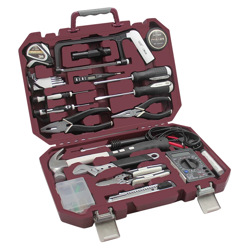 Бытовой набор инструментов, Аппаратный набор, Ремонтный электрик, алюминиевый сплав, пила, плоскогубцы, острый нос, инструмент для зачистки проводов