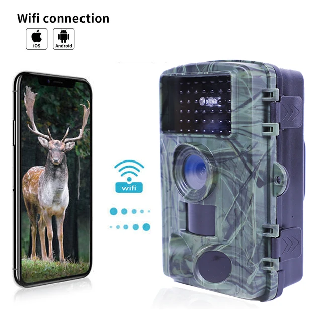 60MP  4K Wildlife Trail Camera solar Photo Trap Infrared night vision Hunting  Wildlife Wireless Surveillance H D Tracking Infr