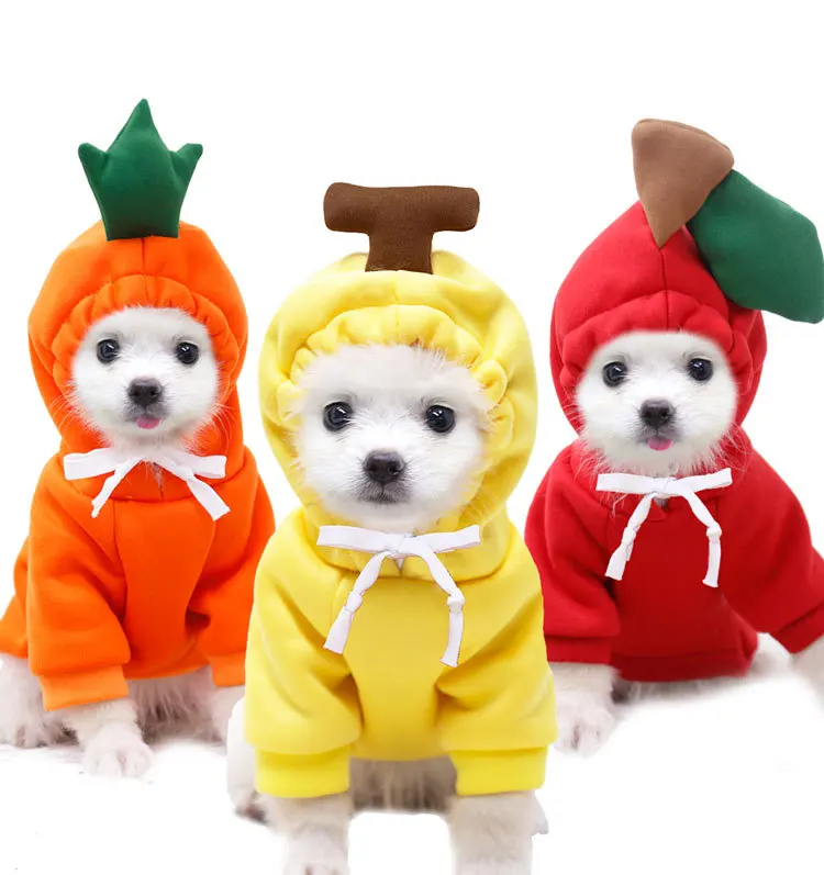 Halloween Dog fashions pet clothes fruit cosplay costume winter warm hoodies pet clothing dog clothes