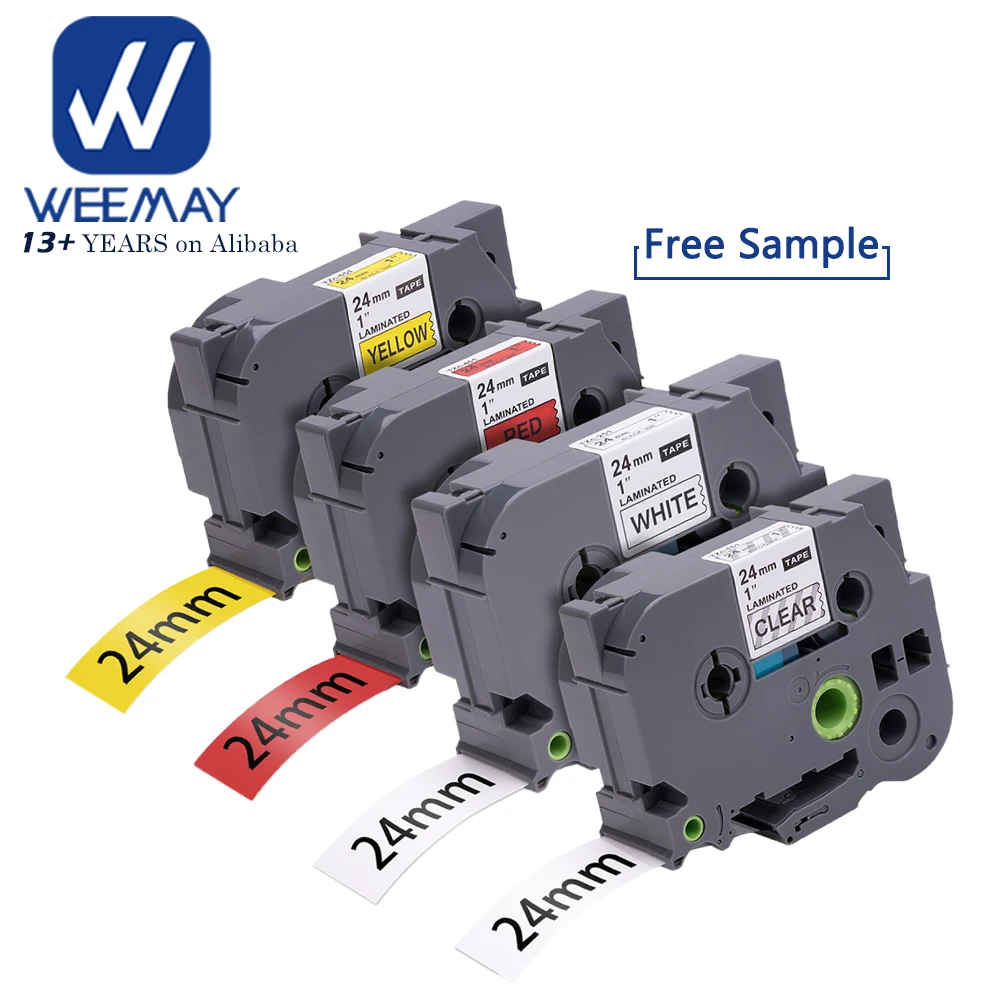 Weemay Compatible Brother Print Label Tze251 Tze Tape 24mm for P-touch Printer Labeling Tape