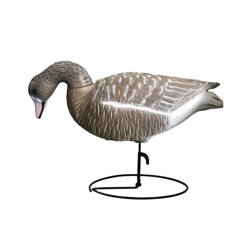 Plastic Outdoor Waterproof Grey Hunting Goose Decoy with Stake