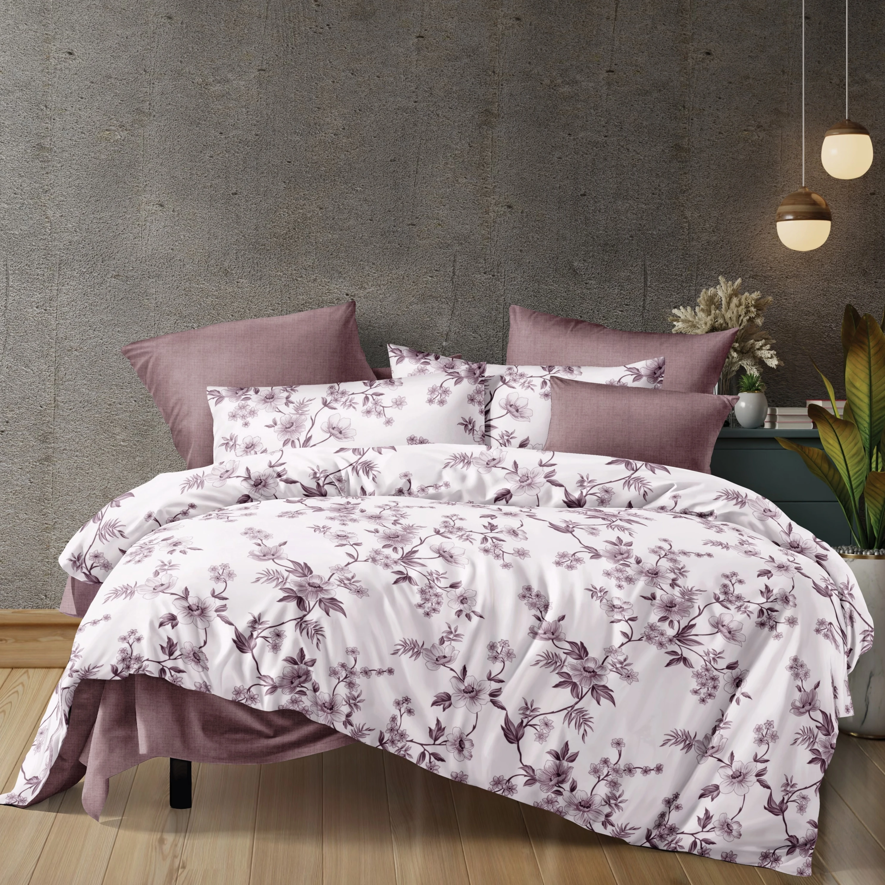 New Design Bed Duvet Comforter Floral Pattern Bedding Sets 7 Pieces Comforter Luxury Bedding Set