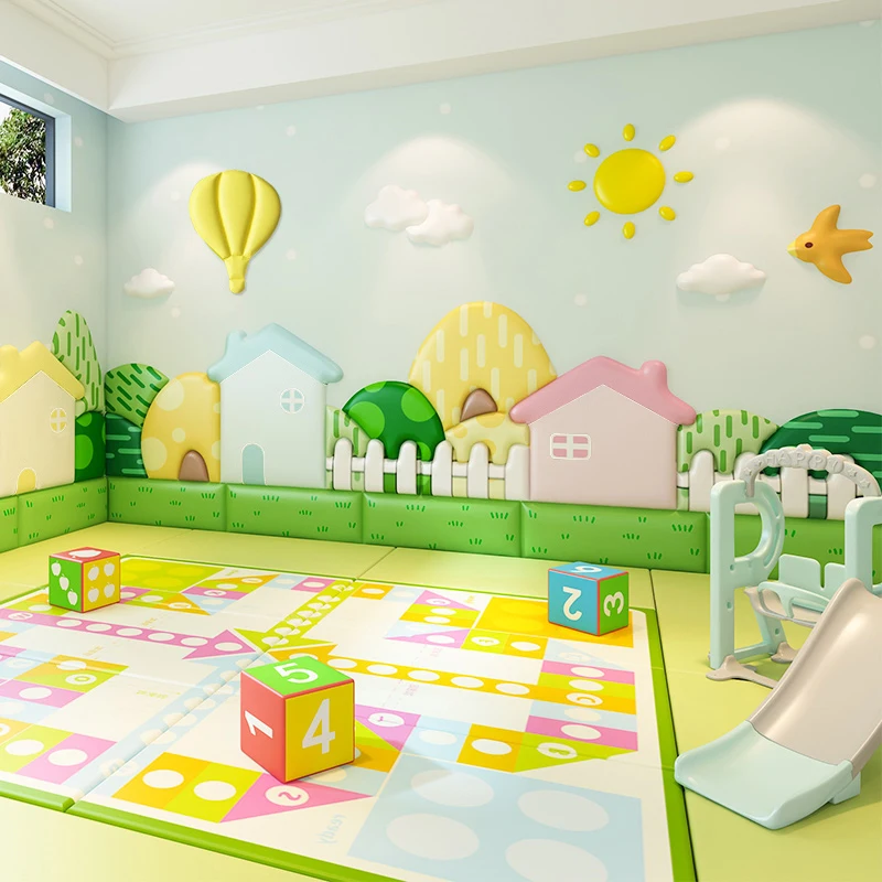 Kids Safety Soft Indoor Soft Wall Protection With 3D Designs for Preschool Interior Decorations