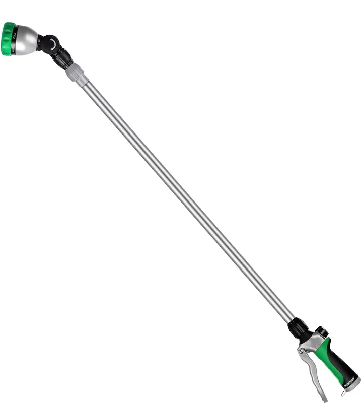 Professional Metal Long Handle Telescopic Garden Watering Wand Rotating Head Hose Nozzle Sprayer Water Guns