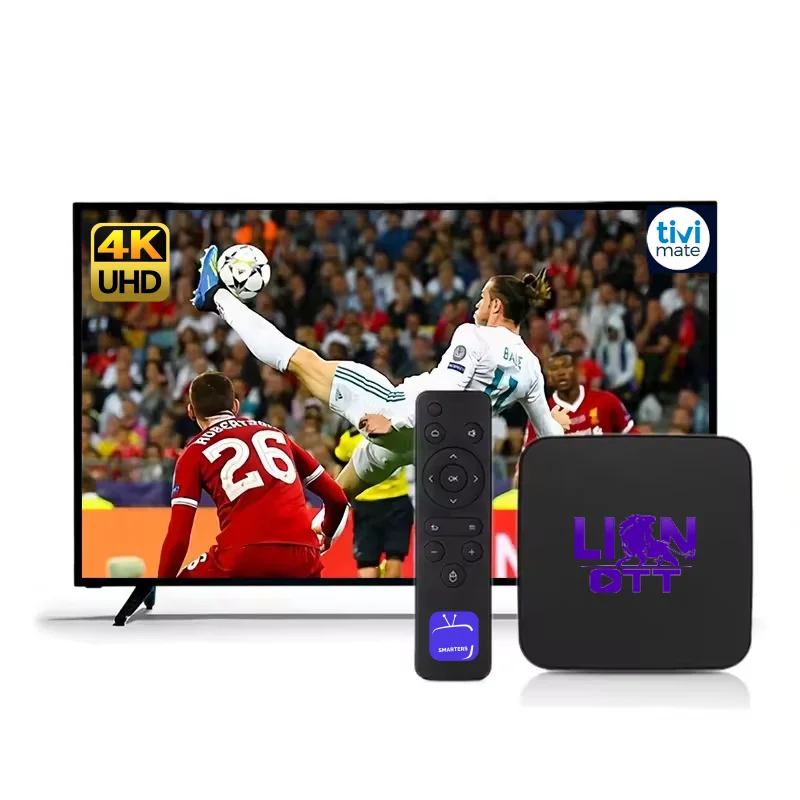 Best IPTV Lion OTT Android Tv Box M3u List Free Test Support Reseller Panel Lion-ott 4k Set-Top Box