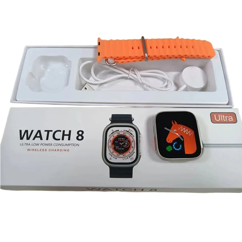 Auto Wake UP Heart Rate Alarm Clock Step Counter Wireless Charger KD99 Ultra Watch 8 Ultra 8 Smart Watch Montres Intelligentes