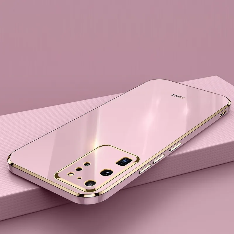 Samsung S23Ultra mobile phone case straight edge 6D Electroplating All-pack Anti-fall S23PLUS protection case