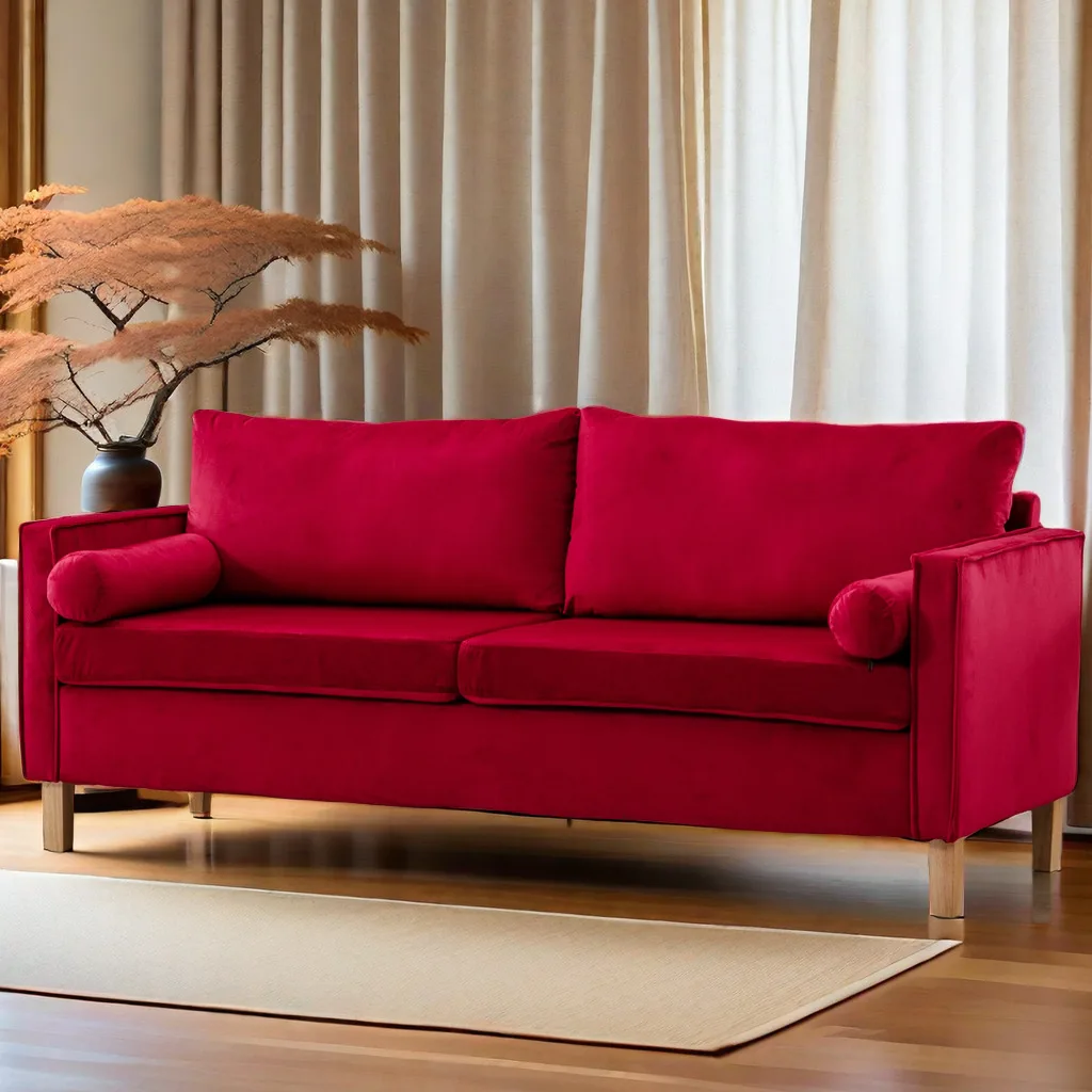 USA Warehouse Double Sofa Can Sit or Lie Down Soft and Comfortable Suitable for Living Room and Bedroom