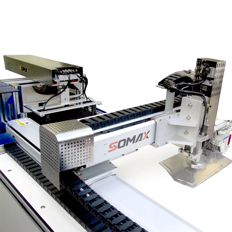 Multi function Somax SM-21S programmable pocket flap garments parts overlocker computerized robotic moda dress sewing machine