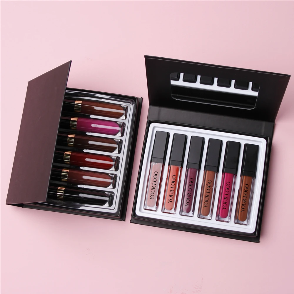 Liquid Lipstick Set Waterproof Long Lasting Non-Stick Cup Liquid Lip Gloss Kit Moisturizing Matte Lipstick