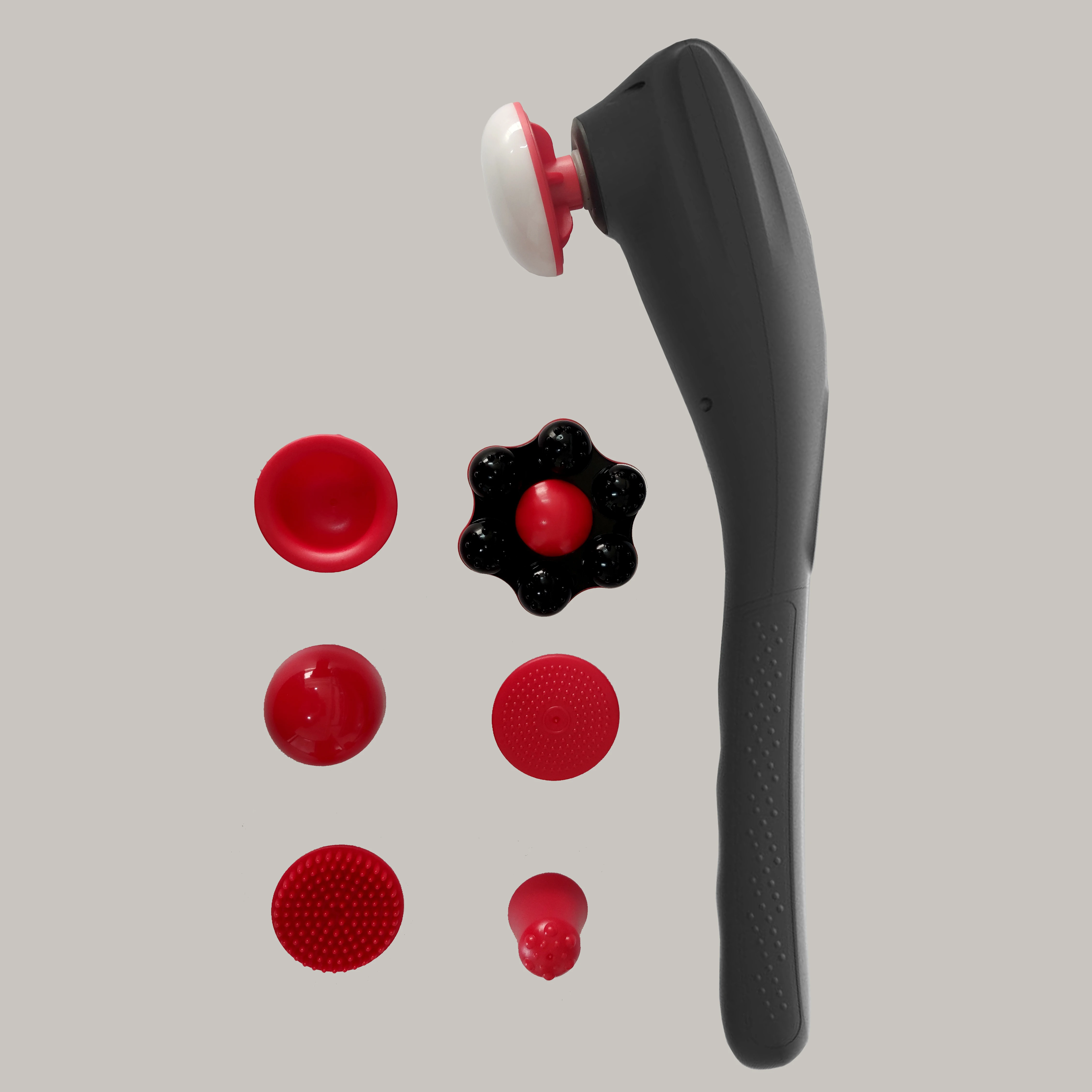 LUYAO massage product 7 interchangeable nodes electric cordless massagers handheld muscle deep tissue massager with heat therapy