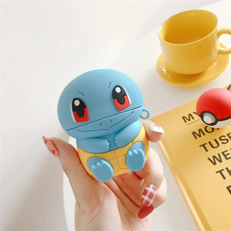 poke mon wireless earphone buds cartoon Eevee Squirtle protect earbuds anime air ear buds case poke mon