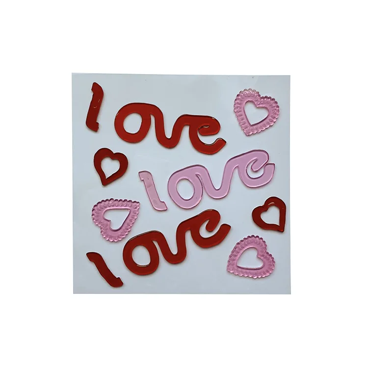 DIY heart shape Jelly gel window sticker glass sticker valentine gel clings