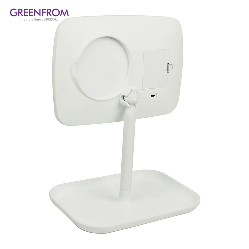 Factory Supplier Touch Sensor Cosmetic Led Beauty Vanity Mirror Portable Table Led Makeup Mirror With Trays