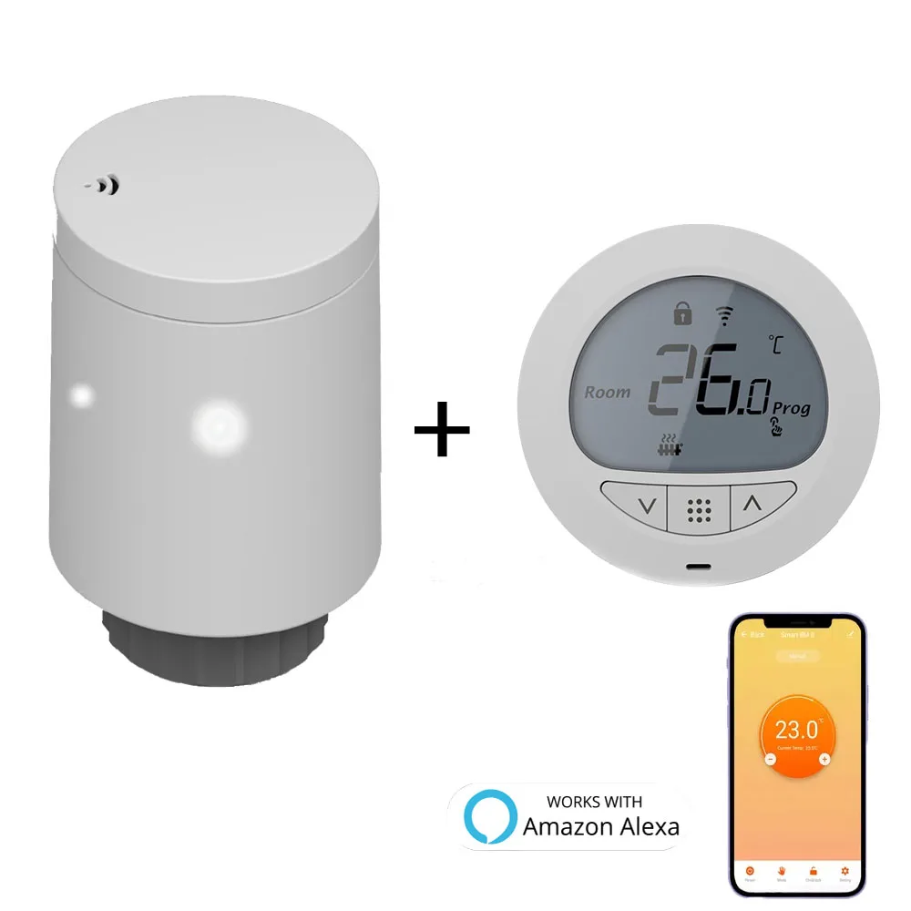 HY701 +HY368  Radiator Stater kit Thermostat Zigbee Wifi Thermostatic Radiator Valve Heating System