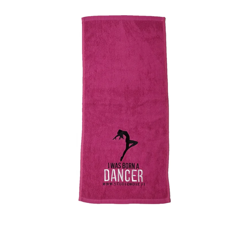 100% cotton Custom Embroidery Logo Small order hand face towel/sport towel/gym towel with logo