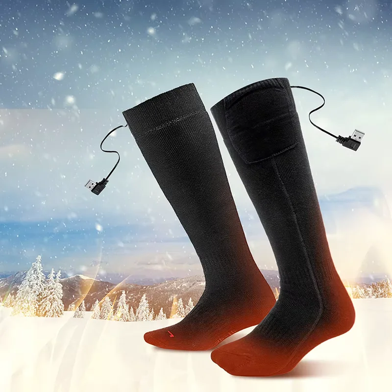 Outer Door Rechargeable Electronic Power Bank Remote Control Ski Foot Warmer Heated Socks