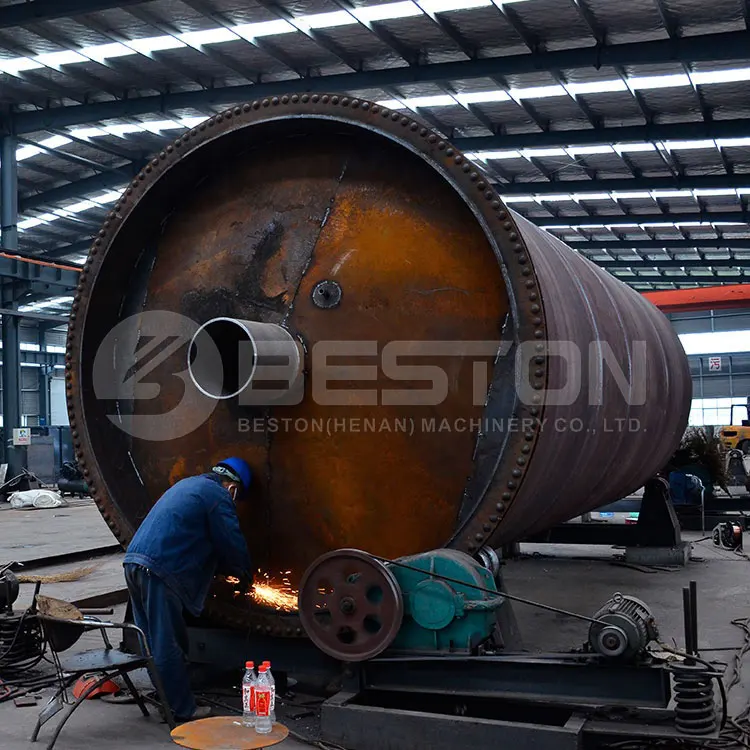 Beston Hot Sales Tyre Recycling Plant Waste Tyre Plastic Pyrolysis Machine With Installation