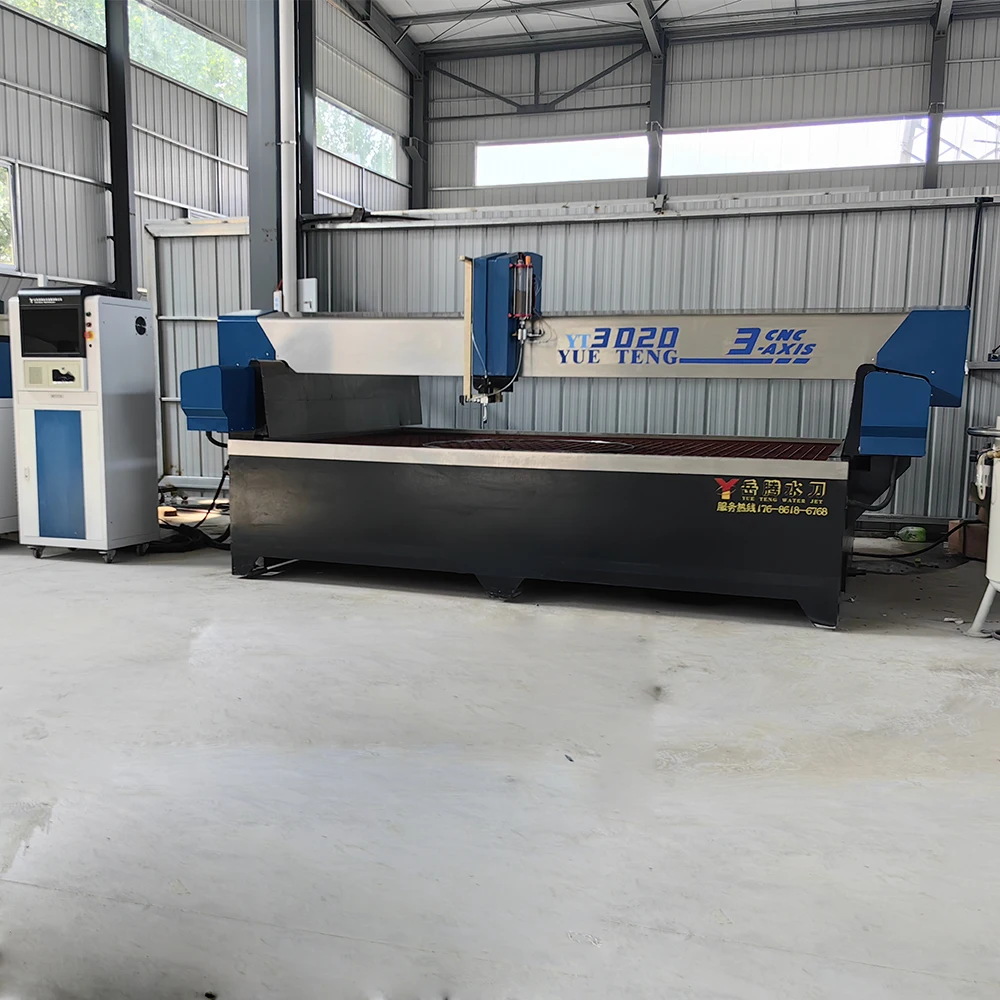 Glass water cutting machine with water knife for digging, punching, cutting and shaping blocks in one go to improve efficiency