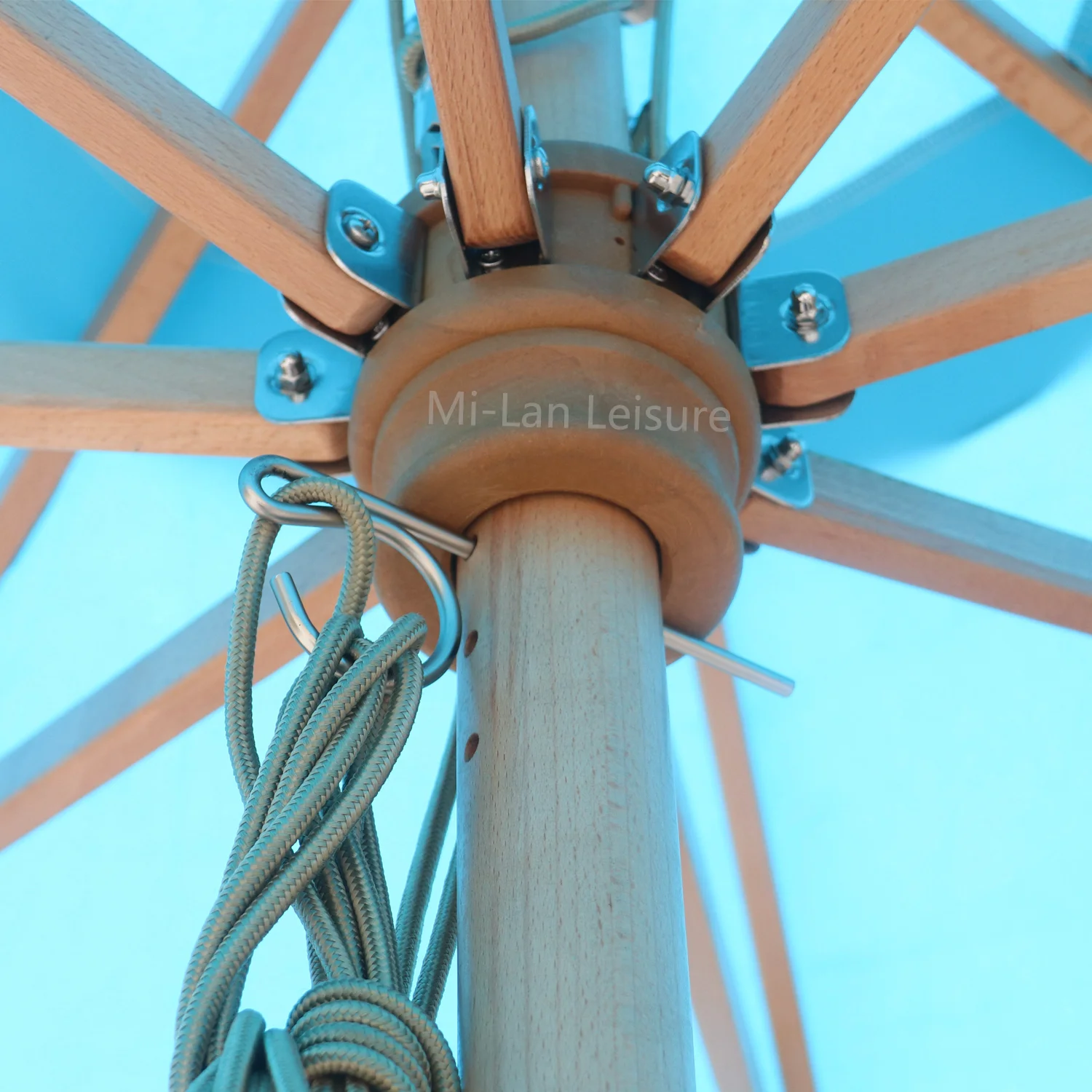 3m round wooden large outdoor garden patio umbrella patio straight umbrella wooden parasol for garden Commercial wooden parasol