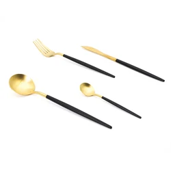 4 шт./набор, многоразовые столовые приборы из нержавеющей стали