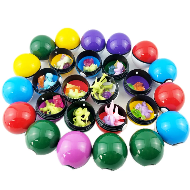 Wholesale anime pokemon ball plastic pokemon gashapon pokeballs for kids gift