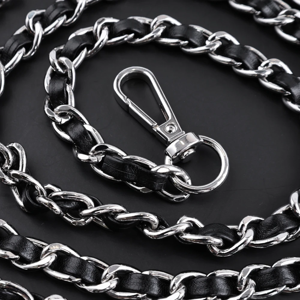 Manufacturer Hot Sale Fashion Zinc Iron Metal Chain For Bag Strap Of Bag Inclined Shoulder Hanging Box Flat Round Bag Chain