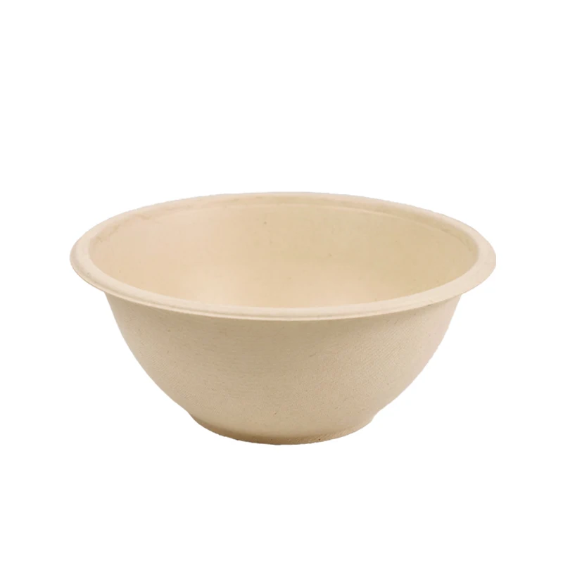 1000 ml Round Eco Friendly Biodegradable Bowls With Clear Pet Lid 100% Compostable Microwaveable Food containers