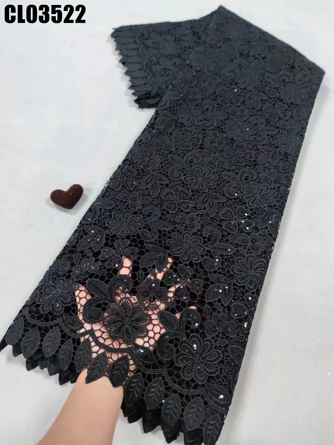 High Quality Soft White African Embroidered Lace Fashionable WaterSoluble Milk Silk Cord Lace Fabric For Party Aso Ebi Dress