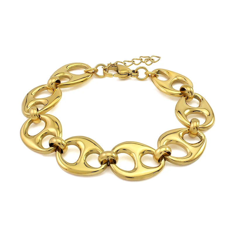Женский браслет из нержавеющей стали, модные классические цепочки, ювелирные изделия, длинные цепочки, подвески, готические металлические золотые браслеты, 2024