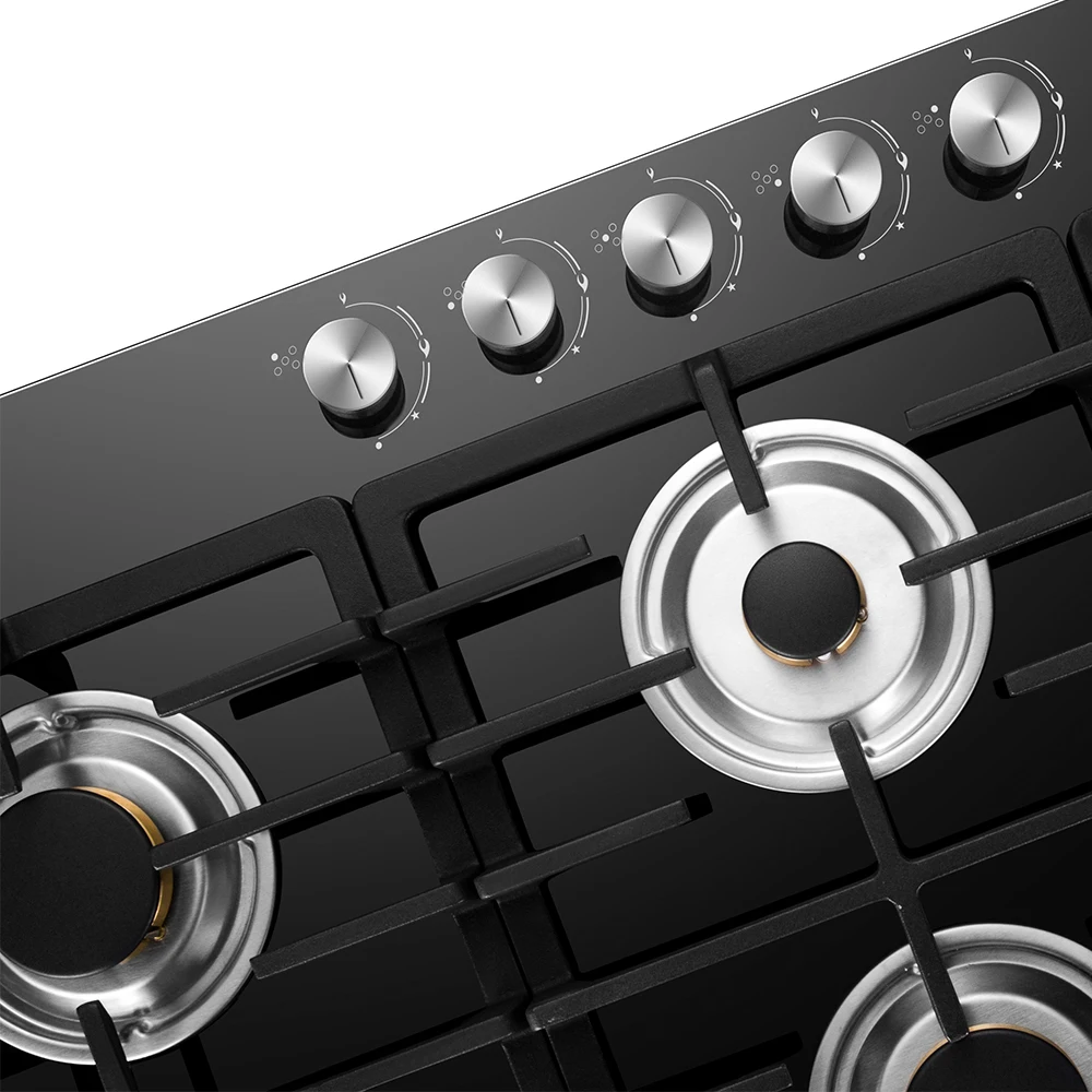 Gas stove B7 Built in 5 burner cooktop built in tempered glass surface Disassemble burnergas stove best price umaxquality